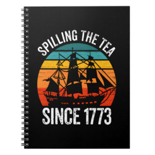 Caderno Espiral Esmagamento Do Chá Desde 1773