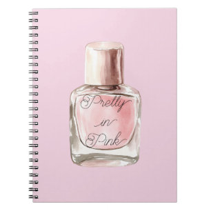 Caderno Espiral Esmalte Rosa Charmoso