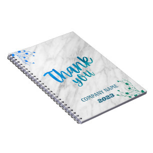 Caderno Espiral Espaço de Trabalho Minimalista e Organizado Mármor