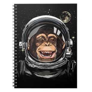 Caderno Espiral Espaço Exterior Macaco Astronauta Zoológico Selvag