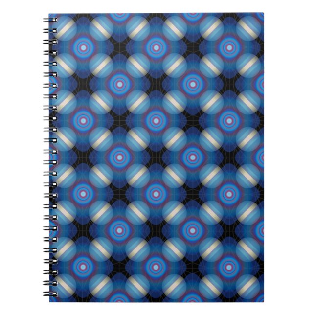 Caderno Espiral Espaço Geométrico Azul (Frente)