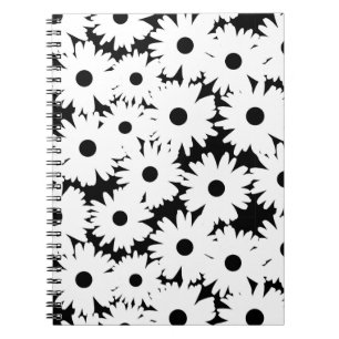 Caderno Espiral Espaço Negativo é branco em preto
