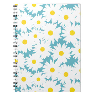 Caderno Espiral Espaço Negativo - Pontos brancos amarelos em azul