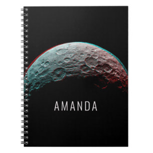 Caderno Espiral Espaço negro. Sistema Universo e Solar. Astronomi