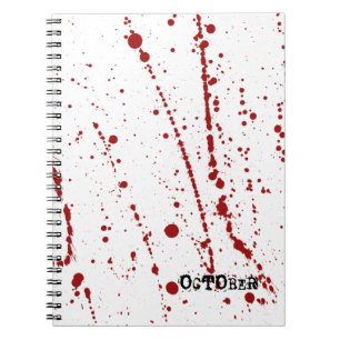 Caderno Espiral Espalhamento De Sangue De Faux