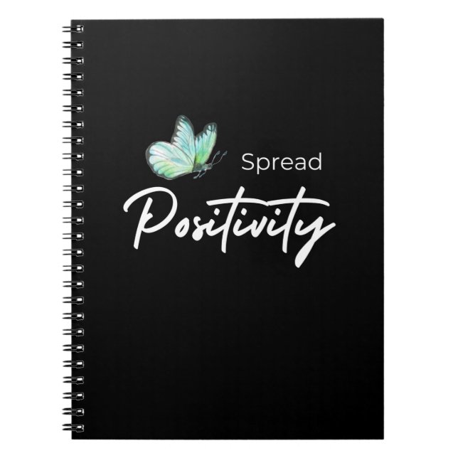 Caderno Espiral Espalhar Positividade (Frente)