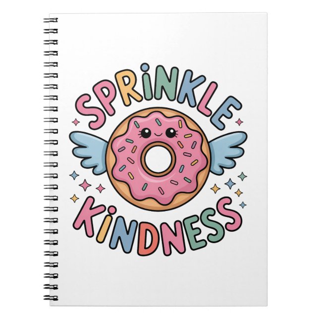 Caderno Espiral Espalhe Gentileza | Donut (Frente)