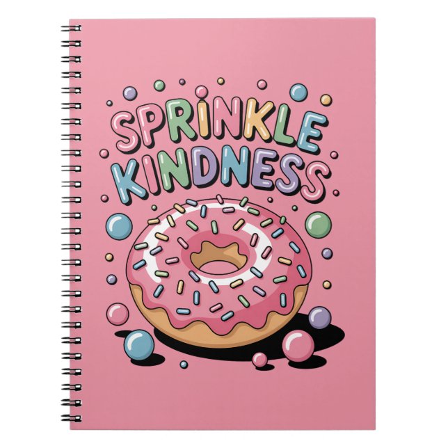 Caderno Espiral Espalhe Gentileza | Donut (Frente)