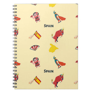 Caderno Espiral Espanha em creme