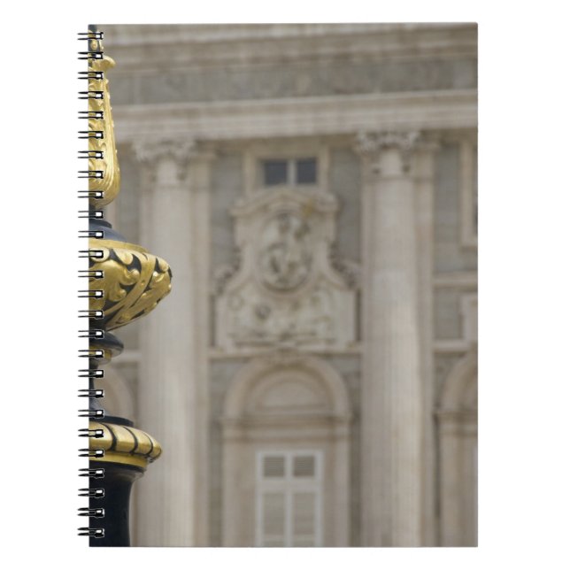 Caderno Espiral Espanha, Madrid. Palácio Real, lâmpada ornamentado (Frente)