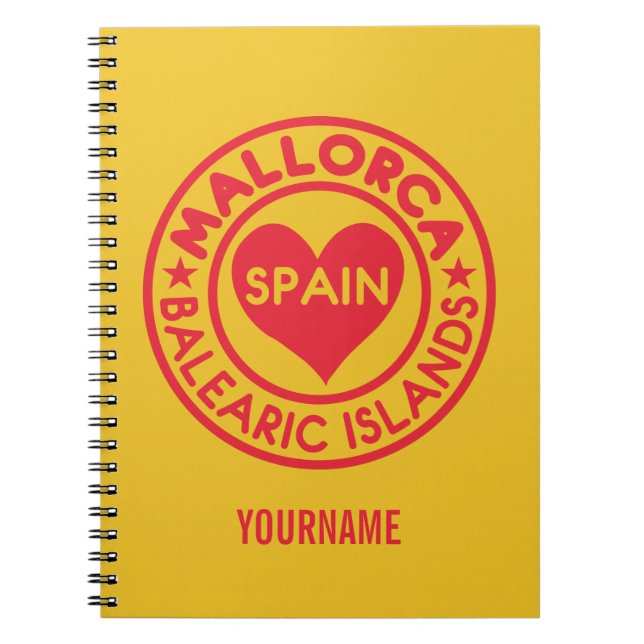 Caderno Espiral Espanha MALLORCA - notebook personalizado (Frente)