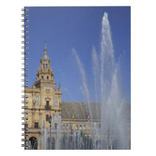Caderno Espiral Espanha, Sevilha, Andaluzia Fonte e ornamentado