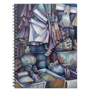 Caderno Espiral Especiais esplêndidos do Tekka Center, Singapura