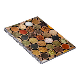 Caderno Espiral Especiarias e ingredientes de comida