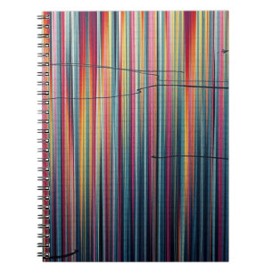 Caderno Espiral Espectro Vibrante: Uma Linha Vertical Abstrato Mod