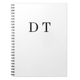 Caderno Espiral Espelho de Platina Gravado – Luxo Ultra‑Limpio