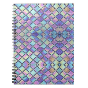 Caderno Espiral Espelho de titânio roxo cruzando moderno