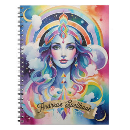 Caderno Espiral Espelho Espiritual do Rainbow Astral Gateway