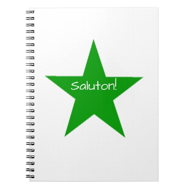 Caderno Espiral Esperanto: Saluton (Frente)