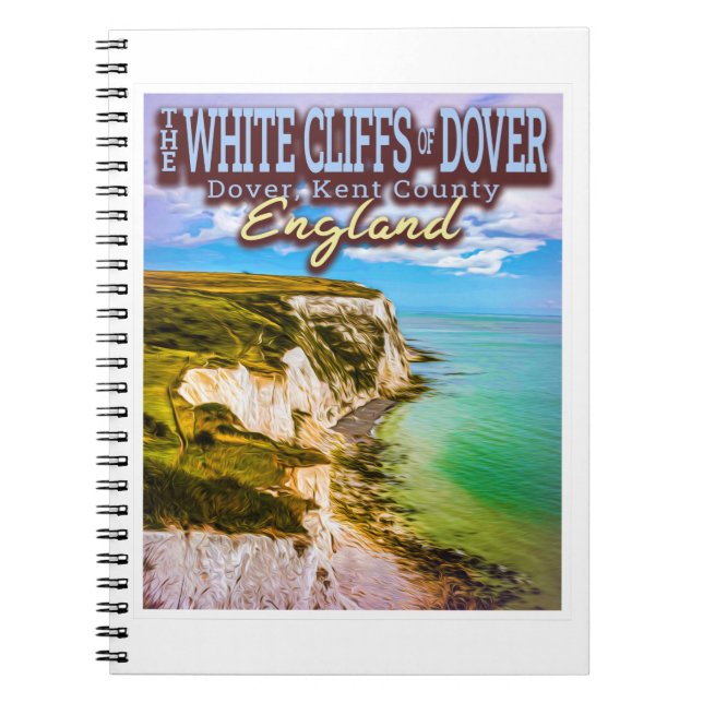CADERNO ESPIRAL ESPERAS BRANCAS DA PORTA - DOVER KENT ENGLAND (Frente)