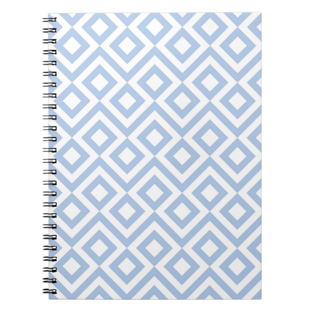 Caderno Espiral Espessante Azul-Claro e Branco (Frente)