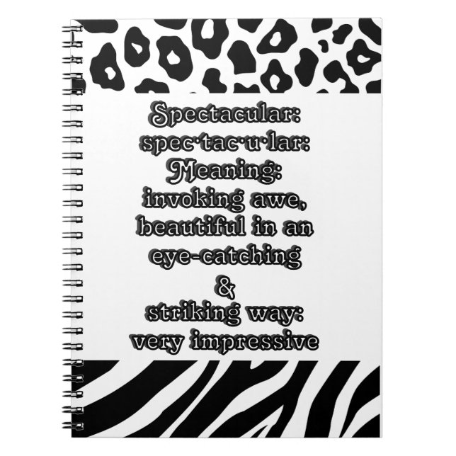 Caderno Espiral Espetacular: ・ de definição tac ・ u lar ・ (Frente)