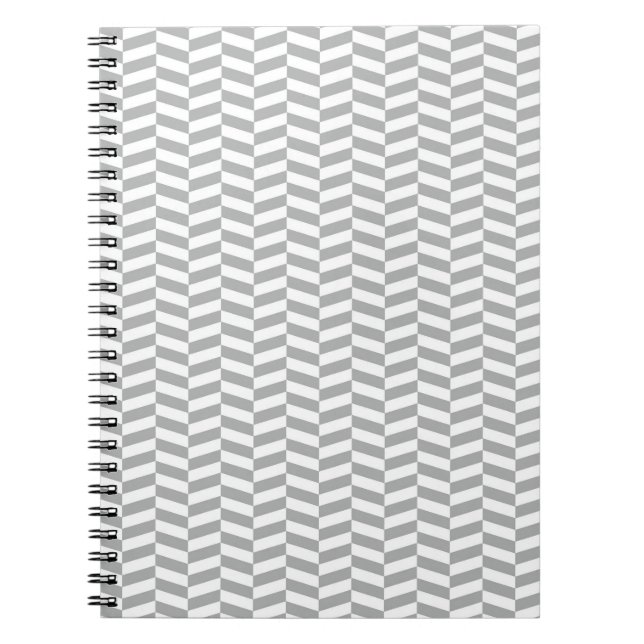 Caderno Espiral Espinha de Peixe Cinza (Frente)