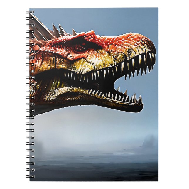 Caderno Espiral Espinossauro Assustador Dinossauro, Notebook (Frente)