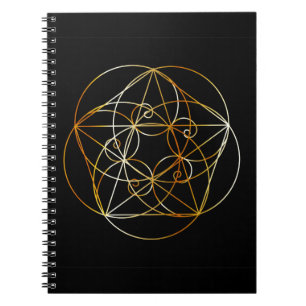Caderno Espiral Espiral de Fibonacci a geometria sagrado