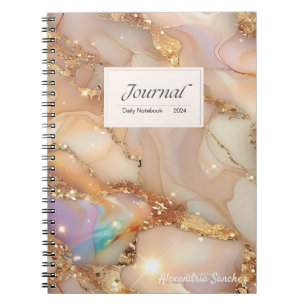Caderno Espiral Espiral de Tinta Alcoólica de Resina Holográfica P