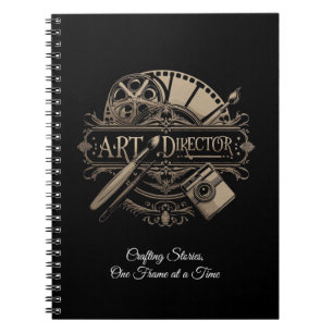 Caderno Espiral Espiral do Diretor de Arte Dourada da Vintage Pers