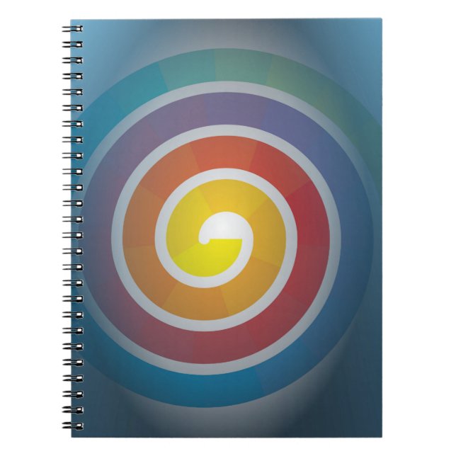 CADERNO ESPIRAL ESPIRAL EM FUNDO AZUL (Frente)