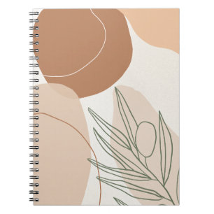 Caderno Espiral Espiral Imprimível para Boho Neutro Minimalista Be