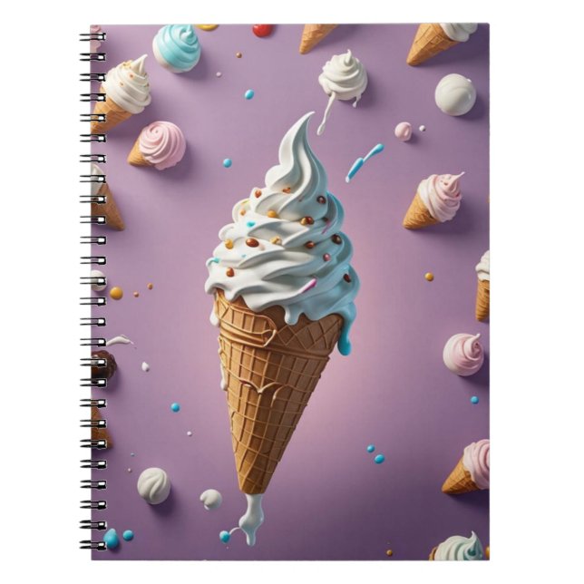 Caderno Espiral espiral sorvete (Frente)
