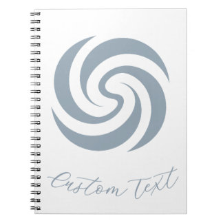Caderno Espiral Espiral Zen Vintage Mineral Azul com Texto Persona