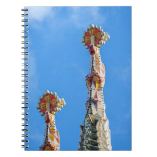 Caderno Espiral Espires da Sagrada Família em Barcelona, Espanha
