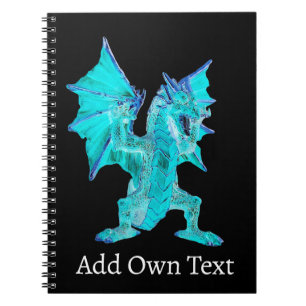 Caderno Espiral Espírito Dragão da Água da Maré de Cristal Reino E