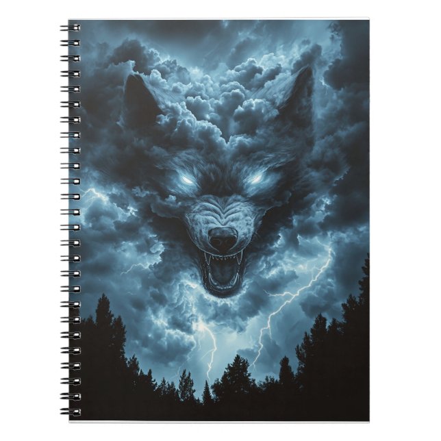 Caderno Espiral Espírito Lobo da Tempestade (Frente)