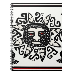 Caderno Espiral Espírito solar tribal indiano