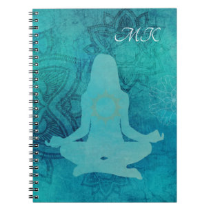 Caderno Espiral Espiritual do Escritor de Meditação Zen Yoga Lotus