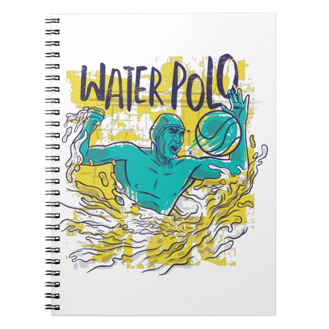 Caderno Espiral Esporte com polo aquático (Frente)
