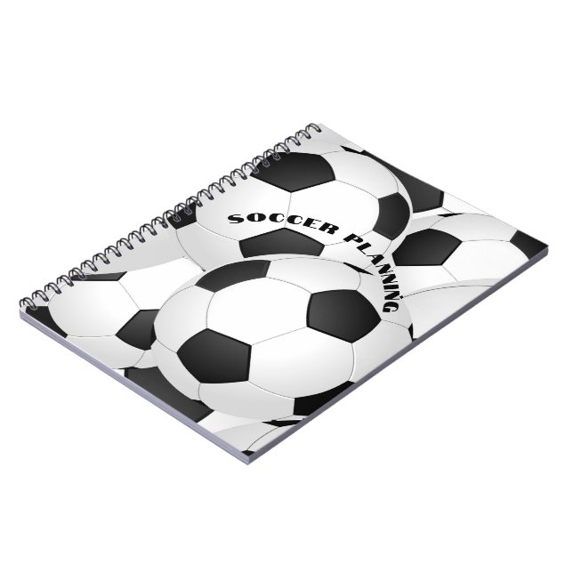Caderno Espiral Esportes De Bolas De Futebol (Left Side)