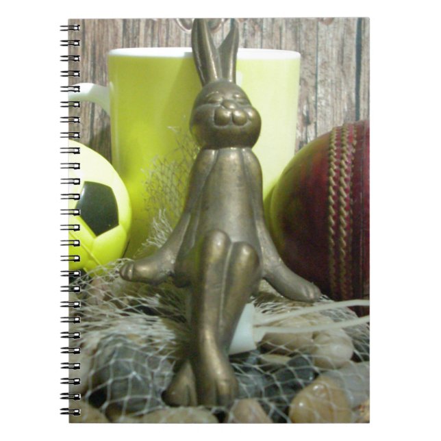 Caderno Espiral Esportes espectadores de críquete de futebol (Frente)