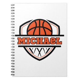 Caderno Espiral Esportes legal Laranja Negra