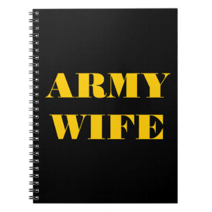 Caderno Espiral Esposa do Exército do Notebook