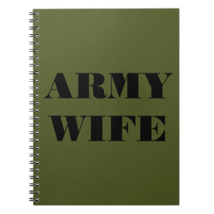 Caderno Espiral Esposa do Exército do Notebook