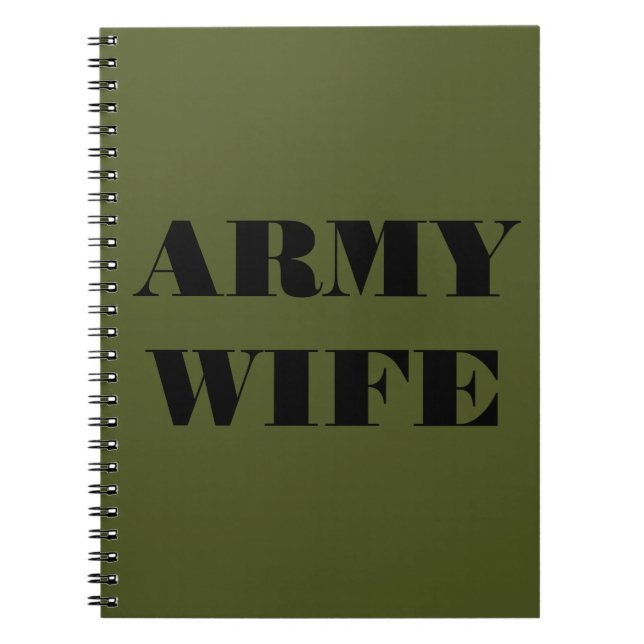 Caderno Espiral Esposa do Exército do Notebook (Frente)