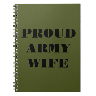Caderno Espiral Esposa do Exército Orgulhosa do Notebook