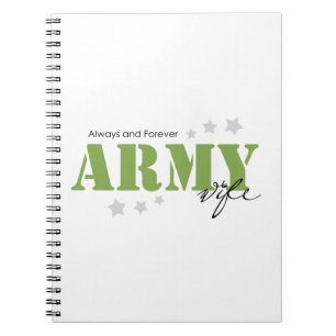 Caderno Espiral Esposa do exército - sempre e para sempre