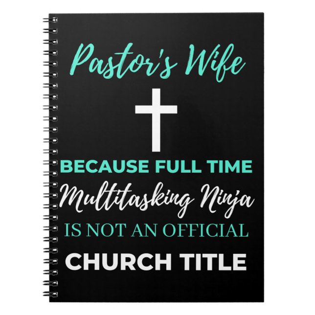Caderno Espiral Esposa do Pastor devido à multitarefa do tempo de  (Frente)